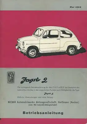 Fiat 600 D / Jagst 2 Bedienungsanleitung 1964