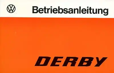 VW Derby Bedienungsanleitung 1.1977