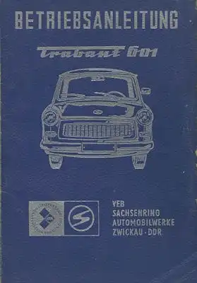 Trabant 601 Bedienungsanleitung 1975