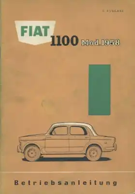 Fiat 1100 Bedienungsanleitung 1958