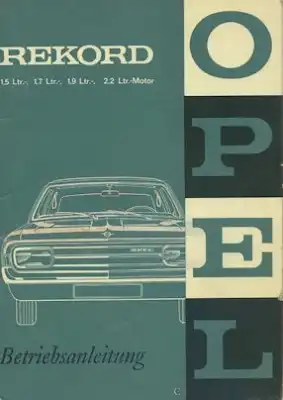Opel Rekord C Bedienungsanleitung 1.1967
