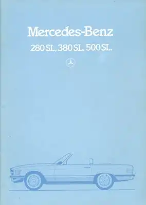 Mercedes-Benz 280 380 500 SL Prospekt 9.1982