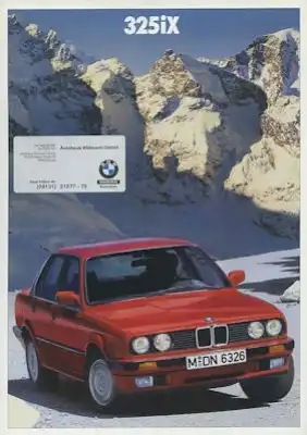 BMW 325iX Prospekt 1988