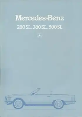 Mercedes-Benz 280 380 500 SL Prospekt 5.1983