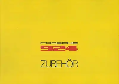 Porsche 924 Zubehör Prospekt ca. 1976