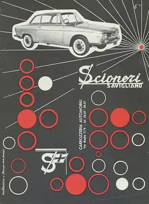 Carrozzeria Scioneri Fiat 850 Spyder Prospekt ca. 1965