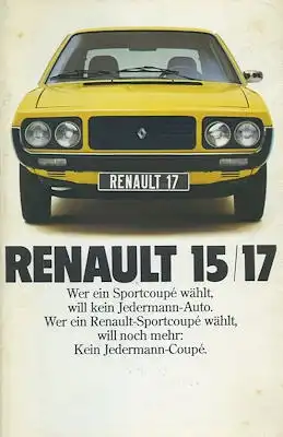 Renault 15 / 17 Prospekt ca. 1977