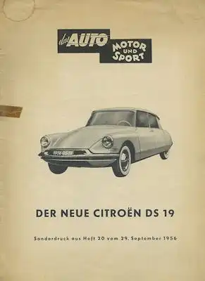 Citroen DS 19 Test 9.1956