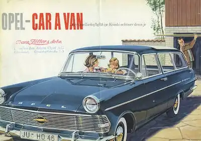 Opel Rekord P 2 CarAVan Prospekt ca. 1961