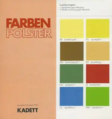 Opel Kadett C Farben 10.1976