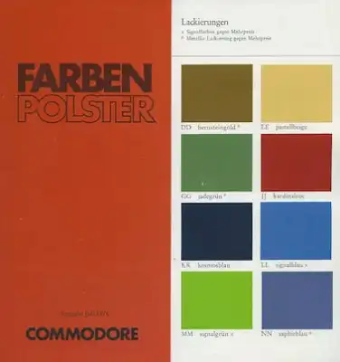 Opel Commodore Farben 7.1976