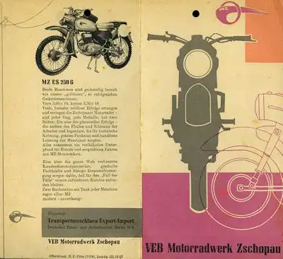 MZ Programm ca. 1959