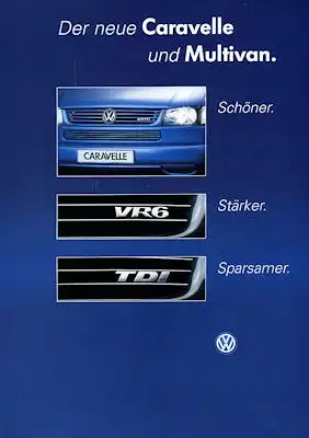 VW T 4 Caravelle und Multivan Prospekt 1996