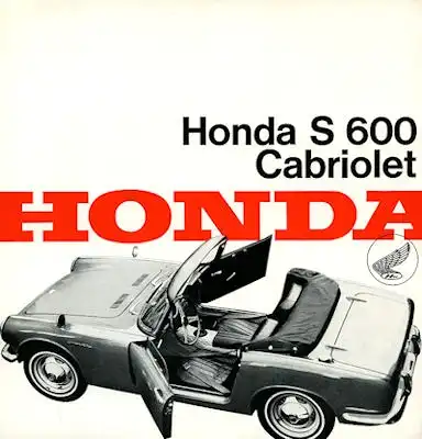 Honda S 600 Cabriolet und Coupé Prospekt 1964
