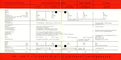 Porsche 356 A Technische Daten 9.1957
