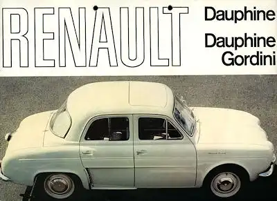 Renault Dauphine Gordini Prospekt ca. 1966