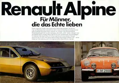 Renault Alpine 1300 / A 310 i Prospekt 1976