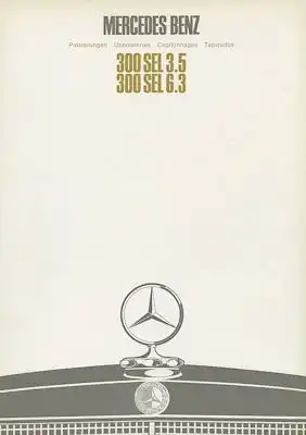 Mercedes-Benz 300 SEL 3.5 / 300 SEL 6.3 Polsterungen 6.1970