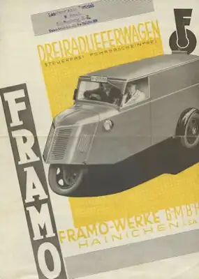 Framo Programm ca. 1934