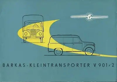 Barkas V 901/2 Pritschen- und Kastenwagen Prospekt 1957