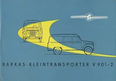 Barkas V 901/2 Omnibus und Kombinationswagen Prospekt 1957