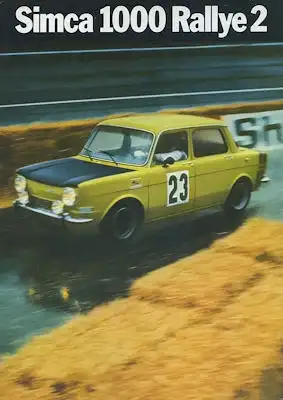 Simca 1000 Rallye 2 Prospekt 10.1972