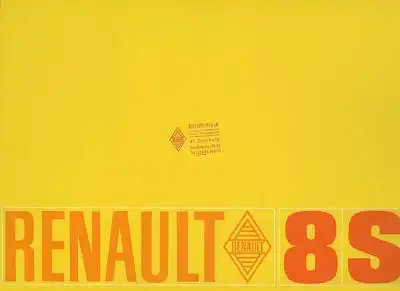 Renault 8 S Prospekt ca. 1969