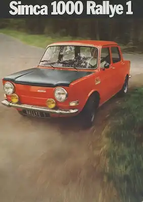 Simca 1000 Rallye 1 Prospekt 7.1972