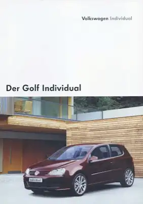 VW Golf 5 Individual Prospekt 11.2005