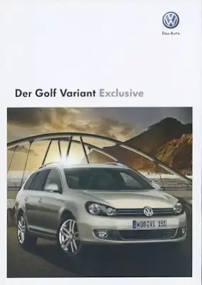 VW Golf 6 Variant Exclusive Prospekt 9.2009