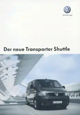 VW T 5 Tranporter Shuttle Prospekt 12.2003