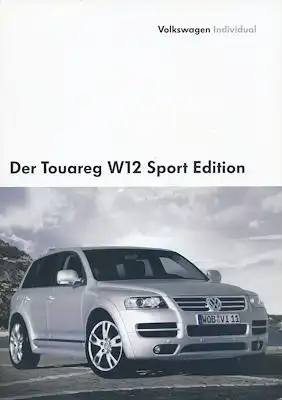 VW Touareg W 12 Sport Edition Prospekt 11.2005
