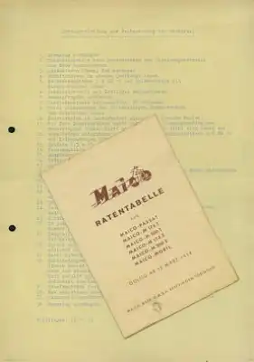 Maico Rechnung / Schreiben u.a. 1950-1954