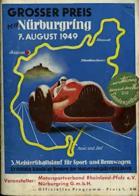Programm Nürburgring 7.8.1949