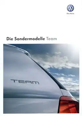 VW Team Sondermodelle Prospekt 12.2009