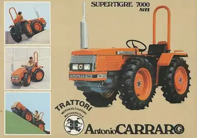 Carraro SuperTigre 7000 Prospekt 1980er Jahre