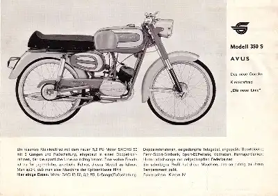 Göricke Modell 350 S Avus und Fahrrad Prospekt 1965