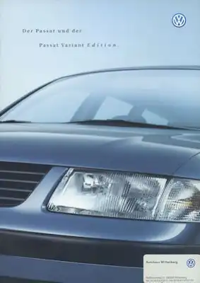 VW Passat B 5 / Variant Edition Prospekt 4.2000