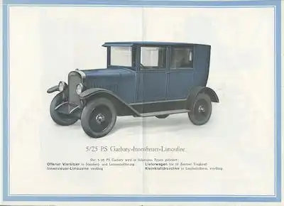 Garbaty 5/25 PS Prospekt 1927