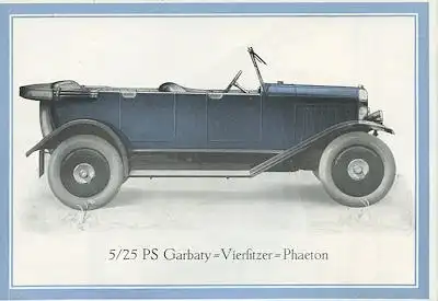 Garbaty 5/25 PS Prospekt 1927