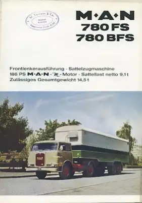 MAN Typ 780 FS/BFS Prospekt 1960er Jahre