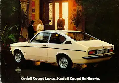 Opel Kadett C Coupé Luxus Prospekt 11.1977