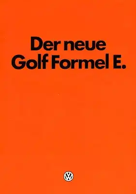 VW Golf 1 Formel E Prospekt 11.1980