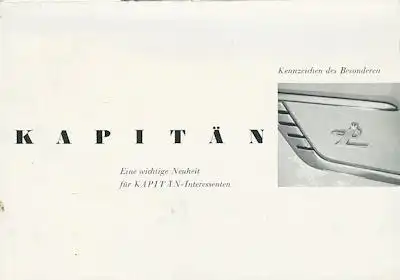 Opel Kapitän L Prospekt ca. 1962