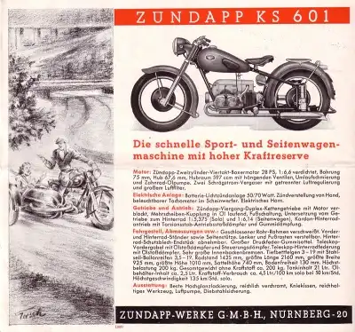 Zündapp Programm 1950