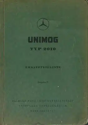Mercedes-Benz Unimog Typ 2010 Ersatzteilliste 1955