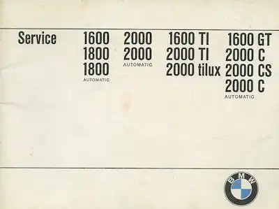 BMW Neue Klasse Service Heft ca. 1966