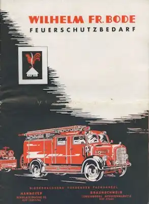 Wilhelm Bode Feuerschutzbedarf Prospekte 1954/55