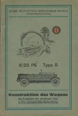 Brennabor 6/25 PS Type R Bedienungsanleitung 1925-1928