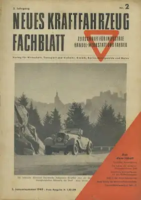 Das Kraftfahrzeug Fachblatt 1949 Heft 2